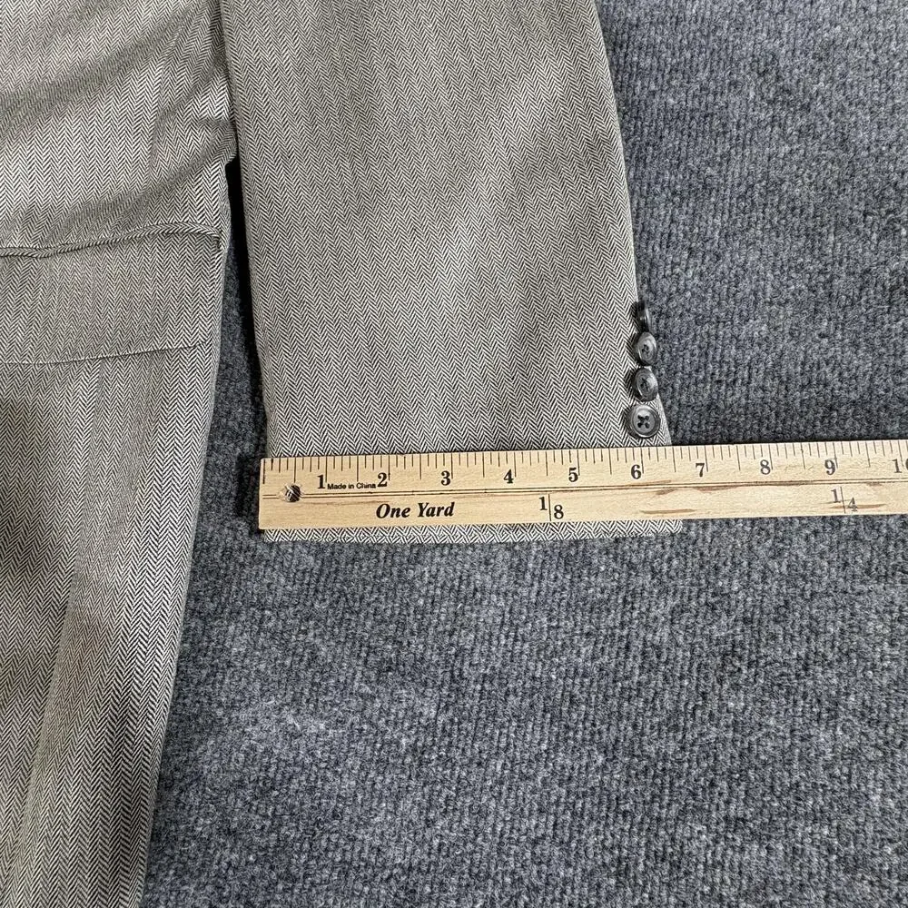 Jos A Bank Signature Blazer Mens 48L Gray Silk Camelhair Herringbone